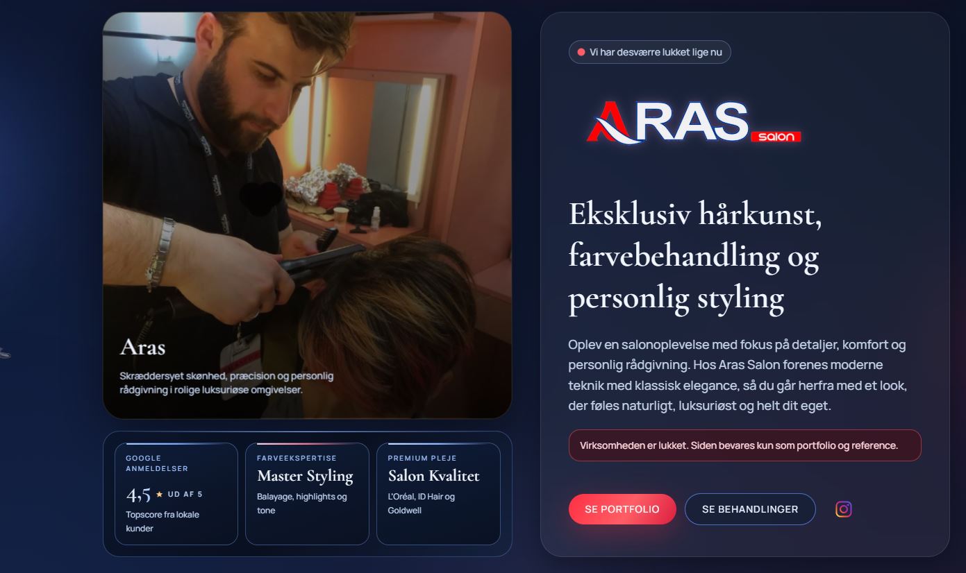 Salonplatform med admin og kundebookingflow