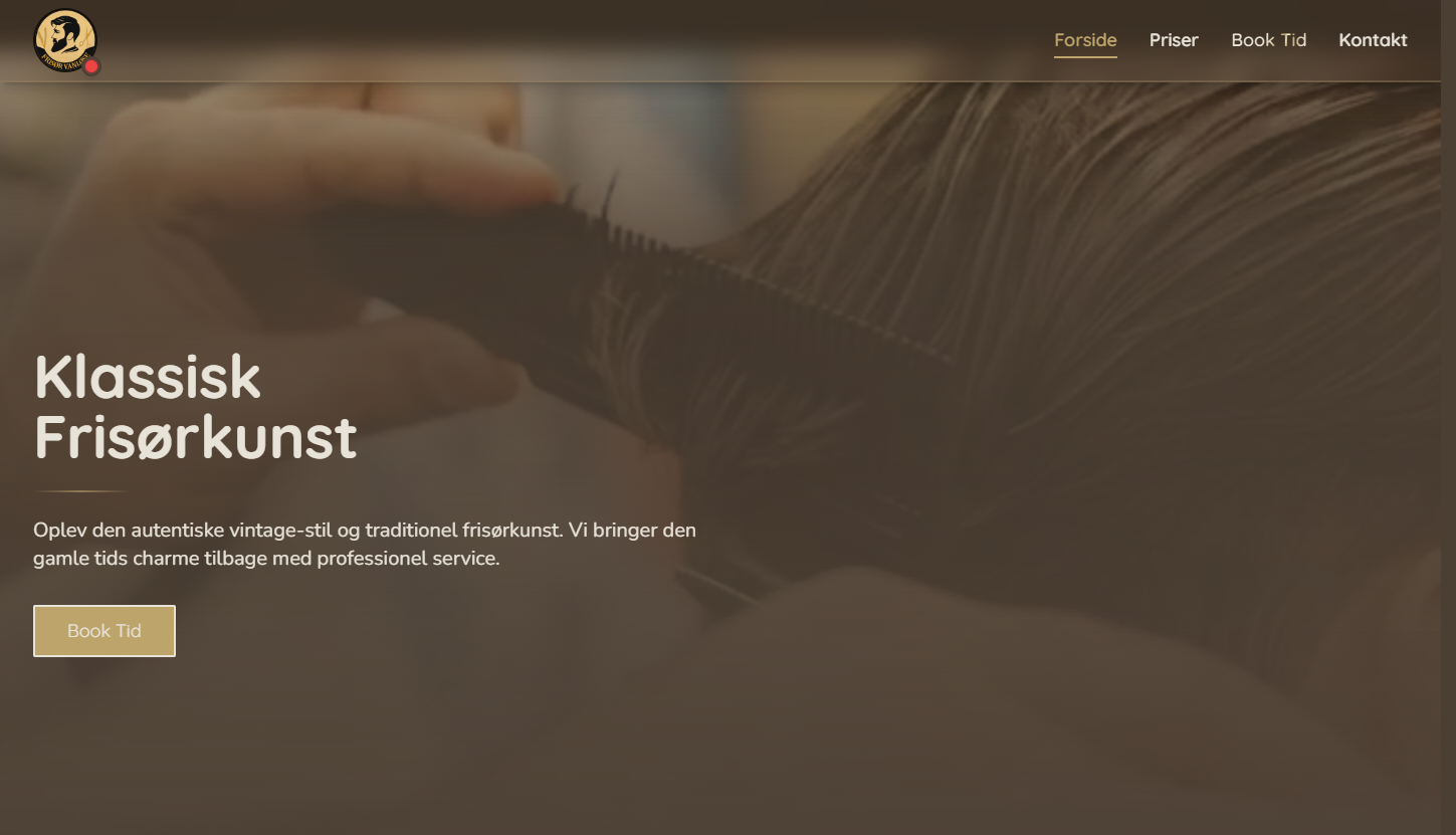 Frisør Vanløse bookingsystem og adminside